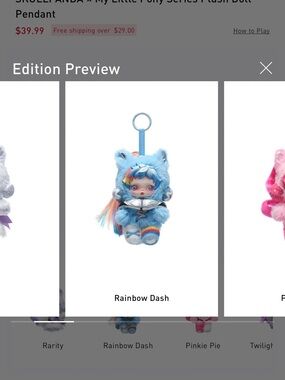 Pop Mart Skullpanda x My Little Pony Rainbow Dash NIB